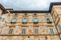 Historical buildings in the old city center of Assisi, Italy Royalty Free Stock Photo