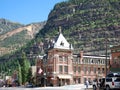 Historical Buildings in the Old Miners Town of Ouray in the San Juan Mountains, Colorado