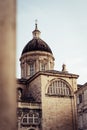 Historical buildings in the old town of Dubrovnik in Croatia. Cathedral of the Assumption of the Virgin Mary