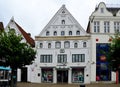 Historical Buildings in the Old Town of Husum at the North Sea, Schleswig - Holstein