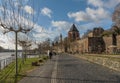 Historical buildings on the river Main Frankfurt-Hoechst