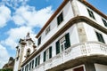 Historical buildings and Sao Bento Church, Igreja Matriz de Sao Bento, in Ribeira Brava, Madeira Island, Portugal. Landmark Royalty Free Stock Photo