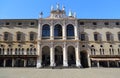 Historical buildings with shops in Vicenza, Italy