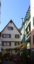 Historical Buildings in Spring in the Old Town of Bad Cannstatt, Stuttgart, Baden - Wuertemberg Royalty Free Stock Photo