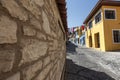 Historical buildings and streets in the center of Buldan Royalty Free Stock Photo