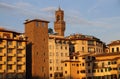 Buildings above the Ponte Vecchio bridge in Florence, Italy Royalty Free Stock Photo