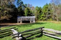 Historical Cantilever Barn At Cades Cove Tennessee Royalty Free Stock Photo