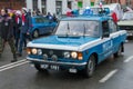 Historical car of Milicja at National Independence Day in Gdansk in Poland. Celebrates 99th anniversary of independence.