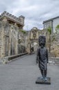 Historical castle style stone made ancient entrance to the centre of the town of Hondarribia