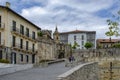 Historical castle style stone made ancient entrance to the centre of the town of Hondarribia