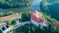 The castle Veveri in Brno Bystrc from above, Czech Republic Royalty Free Stock Photo