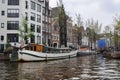 The historical center of Amsterdam, the architecture of Holland.