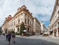 Historical center Lipscani in Bucharest, Romania Royalty Free Stock Photo