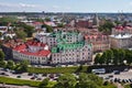 Historical center of old town Vyborg Royalty Free Stock Photo