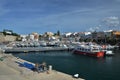 Ciutadella port with historical centre in Menorca, Spain