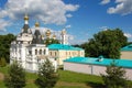 The historical centre of Dmitrov, Russia. The city`s Kremlin and cathedrals