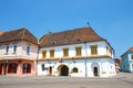 Historical centre of Medias, medieval city in Transylvania, Romania Royalty Free Stock Photo