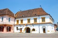 Historical centre of Medias, medieval city in Transylvania, Romania Royalty Free Stock Photo
