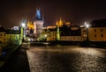 Historical Charles Bridge in Prague Royalty Free Stock Photo
