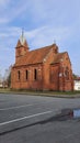 Historical church of small town in Curonian spit, Lithuania Royalty Free Stock Photo