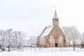 Historical church in winter Royalty Free Stock Photo