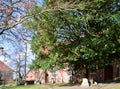 Historical Church in Winter in the Village Westen at the River Aller, Lower Saxony