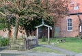 Historical Church in Winter in the Village Westen at the River Aller, Lower Saxony