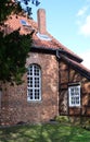 Historical Church in Winter in the Village Westen at the River Aller, Lower Saxony