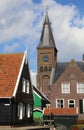 Church and houses on Marken, Holland