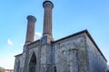 Historical cifte minareli medresesi medieval school from front in Erzurum