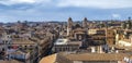 Historical city Catania, Sicily, Italy taken from above from roofs of historical buildings in the old town. The city Royalty Free Stock Photo