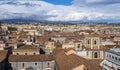 historical city Catania, Sicily, Italy taken from above from roofs of historical buildings in the old town. The city Royalty Free Stock Photo