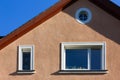 historical city facades with windows balcony doors