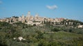 Historical city of San Gimignano in Sienna province in Tuscany a Royalty Free Stock Photo