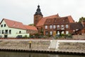 Historical cityscape of Havelberg with traditional brick houses