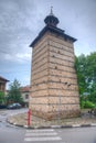 Historical clock tower in Etropole, Bulgaria