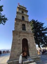 The historical clock tower in Tophane Park