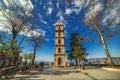 The historical clock tower in Tophane Park