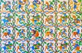 Andalusian styled ceramic tiles in Alcazar complex in Seville, Spain