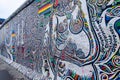 Historical colorful graffiti Berlin wall in Germany