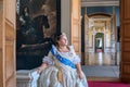 Historical cosplay. woman in the similitude of Catherine the Great, empress of Russia