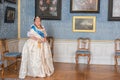 Historical cosplay. woman in the similitude of Catherine the Great, empress of Russia