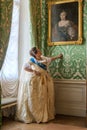 Historical cosplay. woman in the similitude of Catherine the Great, empress of Russia