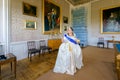 Historical cosplay. woman in the similitude of Catherine the Great, empress of Russia