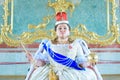 Historical cosplay. woman in the similitude of Catherine the Great, empress of Russia