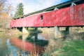 Historical covered bridge built