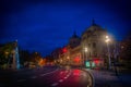 Historical and cultural city of Valladolid in Spain at night. Royalty Free Stock Photo