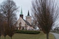 Historical czech christian church in a countryside