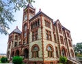The Historical De Witt County Courthouse in Cuero, Texas along t