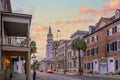 Historical downtown area of Charleston, South Carolina cityscape in USA Royalty Free Stock Photo